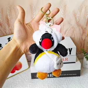 Internet Popular Cute and Adorable Little Penguin Plush <b>Toy</b> with PP Cotton Filling Unisex Pendant Keychain - Product Image 5