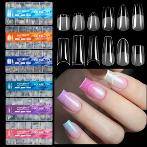 600 <span class=keywords><strong>faux</strong></span> <span class=keywords><strong>ongles</strong></span> professionnels en gel souple - 12 tailles pour un ajustement parfait, manucure de qualité salon à <span class=keywords><strong>domicile</strong></span> - Product Image 1