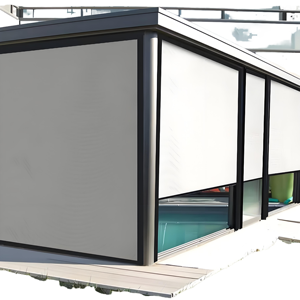 Pergola Impermeable y Resistente al Viento, Transpirable, con Pantalla Enrollable, Toldo para Patio, Persianas Automáticas <span class=keywords><strong>de</strong></span> PVC, Persianas Enrollables Motorizadas para Exteriores - Product Image 1