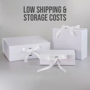 Emballage cadeau de luxe en carton rigide pliable avec logo personnalisé Bee, grand format, noir, avec finition brillante, estampage à chaud en or - Product Image 3
