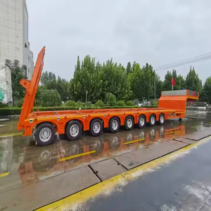 Vente en gros de semi-remorque surbaissée détachable en acier de haute qualité avec suspension pneumatique mécanique et capacité de charge utile de 30000kg - Product Image 6