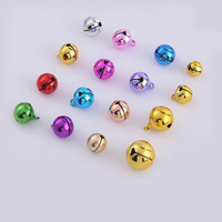 Clochettes de chasse en métal pour chiens et colliers pour chats, 6/8/10/12/14 mm, or et argent, clochettes de Noël en gros pour animaux de compagnie