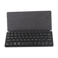 Étui universel portable rechargeable en cuir PU avec béquille pour tablette, téléphone, iPhone, clavier Bluetooth Duo K18