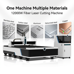 Machine de découpe laser à fibre 12000W, découpeuse 3015 pour tôles métalliques, performances haute puissance, laser à fibre 12000W offrant une découpe exceptionnelle - Product Image 1