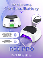 Lampe à ongles électrique CM.NAIL 80W UV LED Modèle P60PRO Longueurs d'onde 365/405nm Minuteur automatique Prise universelle Conception portable pour tous