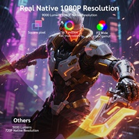 Projecteur 1080P avec moteur lumineux indépendant et intégré, 500 lumens ANSI, mise au point automatique, Wi-Fi 5G, Android 14.0, Allwinner H727, projecteur intelligent