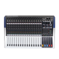 Mélangeur audio professionnel 350W 16 canaux en métal Amplificateur de puissance avec 99 effets DSP Interface USB pour scène et lecteur de musique