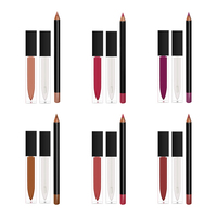 Marque privée Kit pour les lèvres 3 en 1 personnalisé OEM vente en gros ensemble de rouge à lèvres de maquillage avec Lipliner Kit pour les lèvres mat liquide étanche