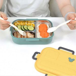 3 Compartment Durable 800ml Food Safe Stainless Steel <b>Lunch</b> <b>Box</b> - Product Image 1