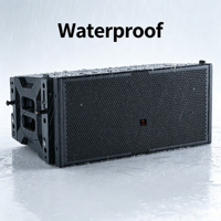 Altavoz Line Array Doble de 10 Pulgadas Resistente al Agua, 600W, Carcasa de Madera con Aleación de Titanio, Sistema PA Profesional para Eventos Deportivos en Interiores y Exteriores