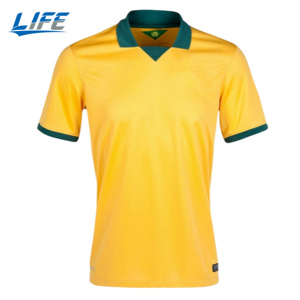 Camiseta <span class=keywords><strong>de</strong></span> Fútbol Estilo Australia 2014 Retro, Personalizable con Nombre, Número y Escudo del Jugador, para Fanáticos - Product Image 1