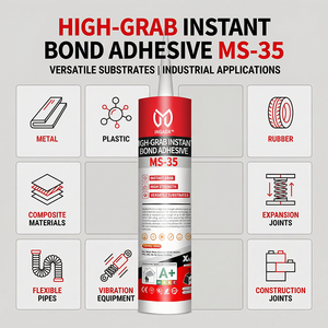 <span class=keywords><strong>Colle</strong></span> polymère MS-35 à prise instantanée de qualité structurelle <span class=keywords><strong>pour</strong></span> l'installation de plinthes et de garnitures – Haute résistance - Product Image 2
