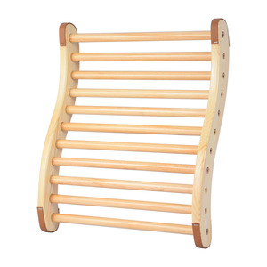 Respaldo de Sauna en Forma de S de Madera, Color Madera Natural, Desmontable, Accesorio para Sala de Sudoración, Diseño Escandinavo - Product Image 4