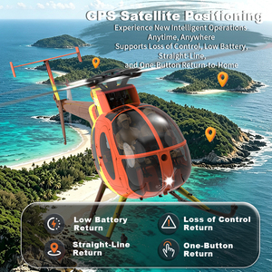 Nuevo Helicóptero RC SJY-F118S(MD500) 2026, Escala 1:16, 2.4G, 9 Canales, 6G GPS, con Motor sin Escobillas, Posicionamiento de Flujo Óptico, Juguetes RC - Product Image 5