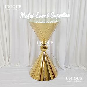 Mesa de cóctel de Metal de lujo con muebles modernos de alta gama de Dubái para el hogar, Hotel, boda, noche, <span class=keywords><strong>Club</strong></span>, <span class=keywords><strong>Bar</strong></span>, fiestas, ventas limitadas al aire libre - Product Image 2