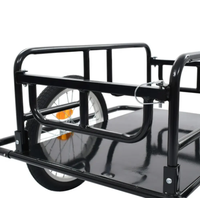 Remorque à vélo pliable à 2 roues en acier OEM, remorque utilitaire, poussette, petite remorque pour vélos