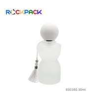 Flacons de parfum vert givré rechargeables de forme spéciale, emballage personnalisé de 30 ml