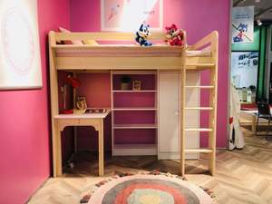 AILICHEN <span class=keywords><strong>Lit</strong></span> <span class=keywords><strong>surélevé</strong></span> pour enfants en bois massif moderne et simple, <span class=keywords><strong>lit</strong></span> superposé pour enfants peu encombrant <span class=keywords><strong>avec</strong></span> bureau et <span class=keywords><strong>armoire</strong></span> - Product Image 5