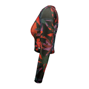 เสื้อยืดคอกลมแขนยาวสำหรับผู้หญิงเสื้อยืดดีไซน์เนอร์แฟชั่นสำหรับผู้หญิง - Product Image 4