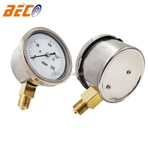 BECO 60mm 직경 압력 게이지 0-60 인치 <span class=keywords><strong>H2O</strong></span> 1/4 인치 하단 연결 - Product Image 4