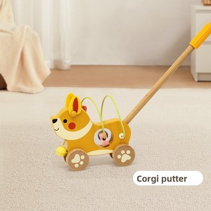 รถเข็นเด็กหัดเดิน Kelaishai แบบไม้ สำหรับเด็กอายุ 3 ปีขึ้นไป ของเล่นเสริมพัฒนาการเด็กเล็ก รับน้ำหนักได้ 10 กก. - Product Image 4