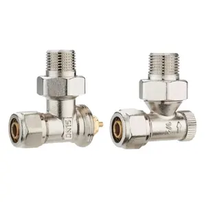 Brass Radiator Valve Nickle Plating Thermostatic Water Flow Control Home Floor Heating Radiator Valve