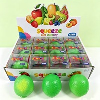 Boîte Mystère TPR Citron à Presser, Jouet Anti-Stress Rempli de Blocs de Construction, Fruits Simulés, Jouet Sensoriel Squishy pour Enfants
