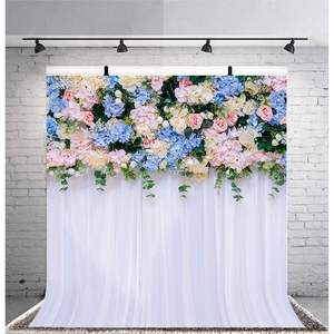 Sensfun 8x8ft vinyle mur floral nouveau-né fête d'anniversaire saint valentin rose bleu douche nuptiale mariage Photo arrière-plans - Product Image 3