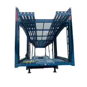 Heavy Duty 2 Ejes Aluminio Semi Remolque Hidráulico Car Hauler Carrier 8-Car Transporte para la venta Acabado de superficie galvanizada - Product Image 2