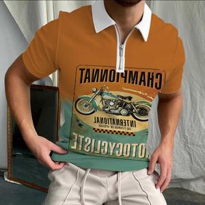 <span class=keywords><strong>Polo</strong></span> da uomo con cerniera di alta qualità a manica corta <span class=keywords><strong>Polo</strong></span> con stampa 3d <span class=keywords><strong>Polo</strong></span> Vintage - Product Image 5