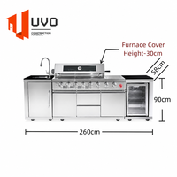 Cuisine extérieure tout-en-un UVO : Station de barbecue portable pliable |   Kiosque de cuisine modulaire préfabriqué pour la cour arrière