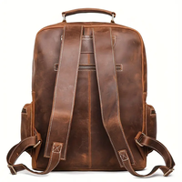 Sac à dos décontracté unisexe en cuir véritable léger et pliable - Durable, imperméable, respirant, plusieurs compartiments en polyester