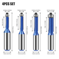 Brocas de Carburo para Fresadora de Madera de 6 mm, 12 mm, 1/4, 1/2, Brocas de Fresado de Madera, Herramientas de Grabado y Tallado