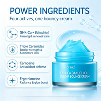 Crème Visage Anti-rides Repulpante et Réparatrice à Marque Blanche avec GHK-Cu, Bakuchiol, Triple Céramides, Carnosine et Ergothionéine
