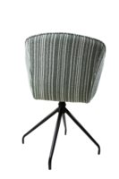 Chaise de salle à manger pivotante en tissu moderne multicolore avec design capitonné et base en métal pour la maison, le bureau, le salon, la chambre à coucher