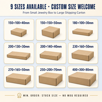 Boîte d'expédition en carton ondulé prête à l'emploi, 11 couleurs en stock, logo personnalisé, emballage d'expédition, OEM ODM, vente en gros, commande d'essai en vrac