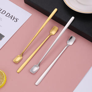 Hàn Quốc nhỏ món tráng miệng thép không gỉ vàng thiết lập dao kéo cho Đảng sử dụng tái sử dụng ice cream Tea Spoon - Product Image 6