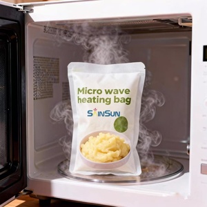 Bolsa apta para microondas para esterilización a alta temperatura, para puré de patatas, purés de verduras y comidas preparadas, con marca personalizada, tipo retort. - Product Image 1