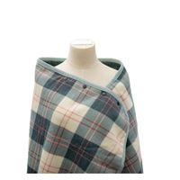 Châle-plaid imprimé à carreaux 100 % polyester en mousseline, couverture d'hiver chaude et douce pour l'intérieur, style uni SuperSeed