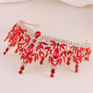 Nouvelle couronne baroque européenne et américaine, ornée de strass, diadème de luxe en cristal pour <span class=keywords><strong>mariage</strong></span>, pour femmes - Product Image 3
