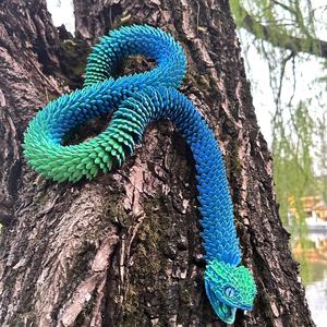 Juguete de Serpiente Realista Móvil Impreso en 3D de 110 cm, Modelo SDL24 de Tamaño Real, Figura de Serpiente Articulada Realista, Juguetes Impresos en 3D - Product Image 4