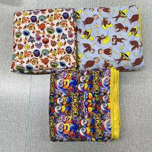 RTS estampado de dibujos animados bambú/Spandex tejido súper suave cálido 2 capas otoño 400TC cama manta caja misteriosa - Product Image 4