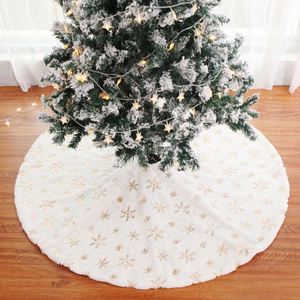 Good Style Cartoon Printing Eco-Friendly 100% Polyester Silver Gold Snow <b>Christmas</b> Tree Skirt 90cm/122cm Dia Custom Logo - Product Image 2