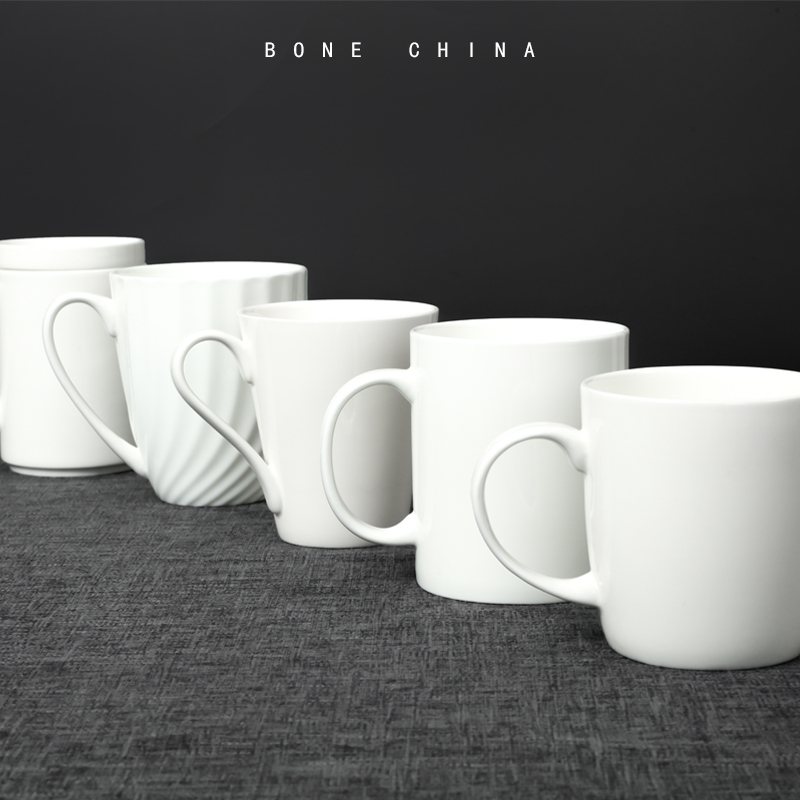 Lightweight Bone China Mugs Elegant Durable Caffeine Cups