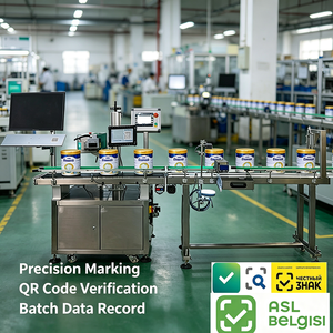 Système de marquage en ligne rapide BMG pour codes QR sur boîtes de lait en poudre avec traçabilité anti-contrefaçon par laser CO2 et vision - Product Image 5