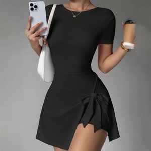 Peeqi XY2418 Nuevos Vestidos Deportivos de Verano para Mujer al por Mayor, Vestidos Casuales con Cordones para Fitness, Yoga y Tenis - Product Image 4