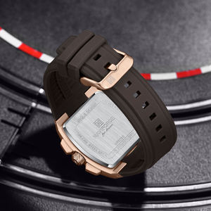 Montre chronographe à quartz NAVIFORCE 8050 pour homme, style professionnel de haute qualité, montre-bracelet multifonction sport, bracelet en silicone, verre - Product Image 6