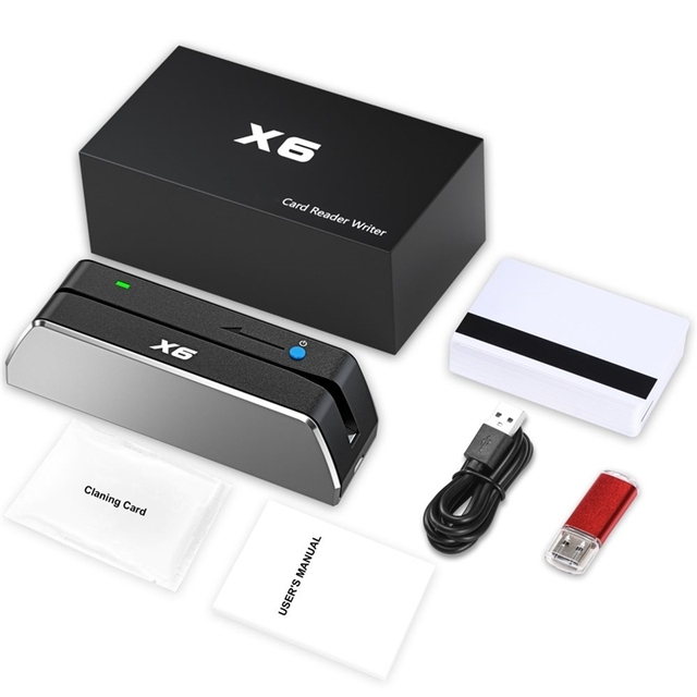 Machine Credit Card MSRX6BT Card Reader Machine MIS PIN Pad Terminal Wireless Card Reader Mini Credit Card Chip Reader