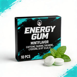 OEM/ODM Goma <span class=keywords><strong>de</strong></span> Mascar com Sabor <span class=keywords><strong>de</strong></span> Menta para Suporte Energético em Adultos, Promove a Fornecimento <span class=keywords><strong>de</strong></span> Energia e a Vitalidade - Product Image 3