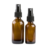 Flacon compte-gouttes en verre gradué de 50 ml avec bouchon noir CR et corps rond pour flacon de teinture de 2 oz, compte-gouttes à pointe droite pour huiles essentielles et couvercle CR